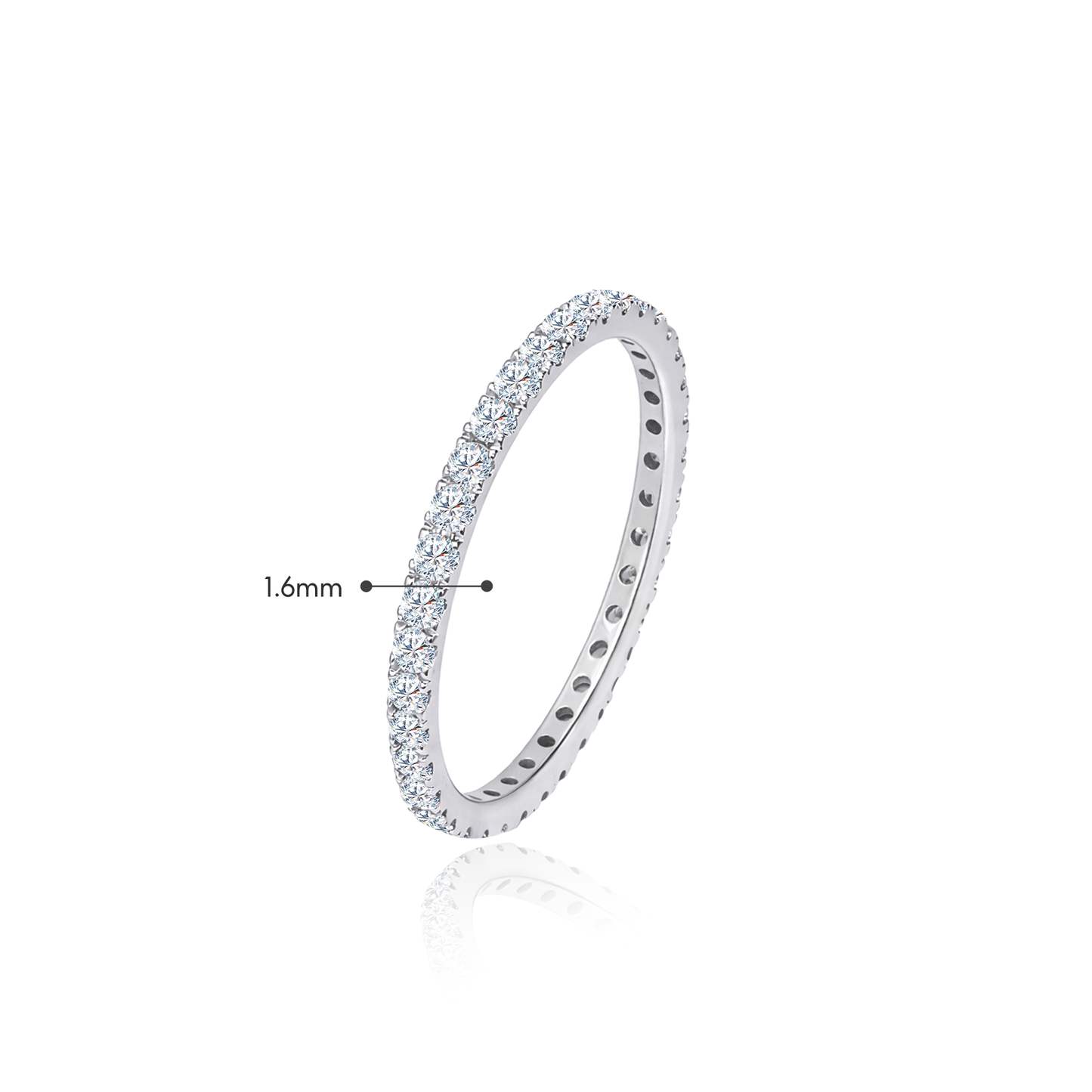 TDG 10K Gold Lab Grown Full Eternity Diamond Ring - 0.5TCW±