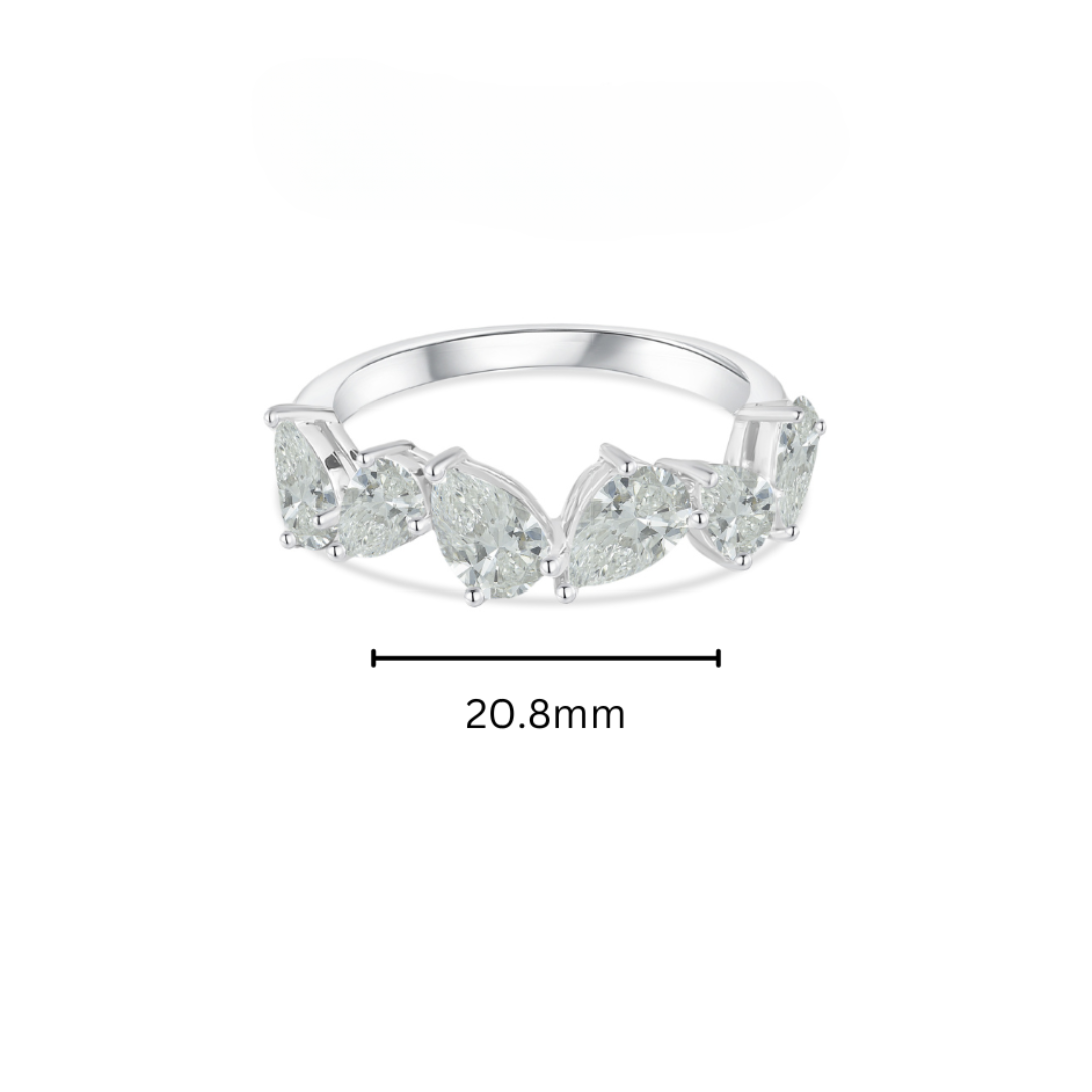 TDG 10K Gold Pear-Shaped Cut Lab Grown Diamond Ring