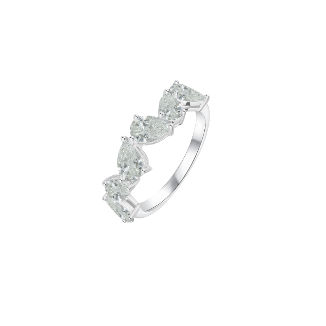 TDG 10K Gold Pear-Shaped Cut Lab Grown Diamond Ring
