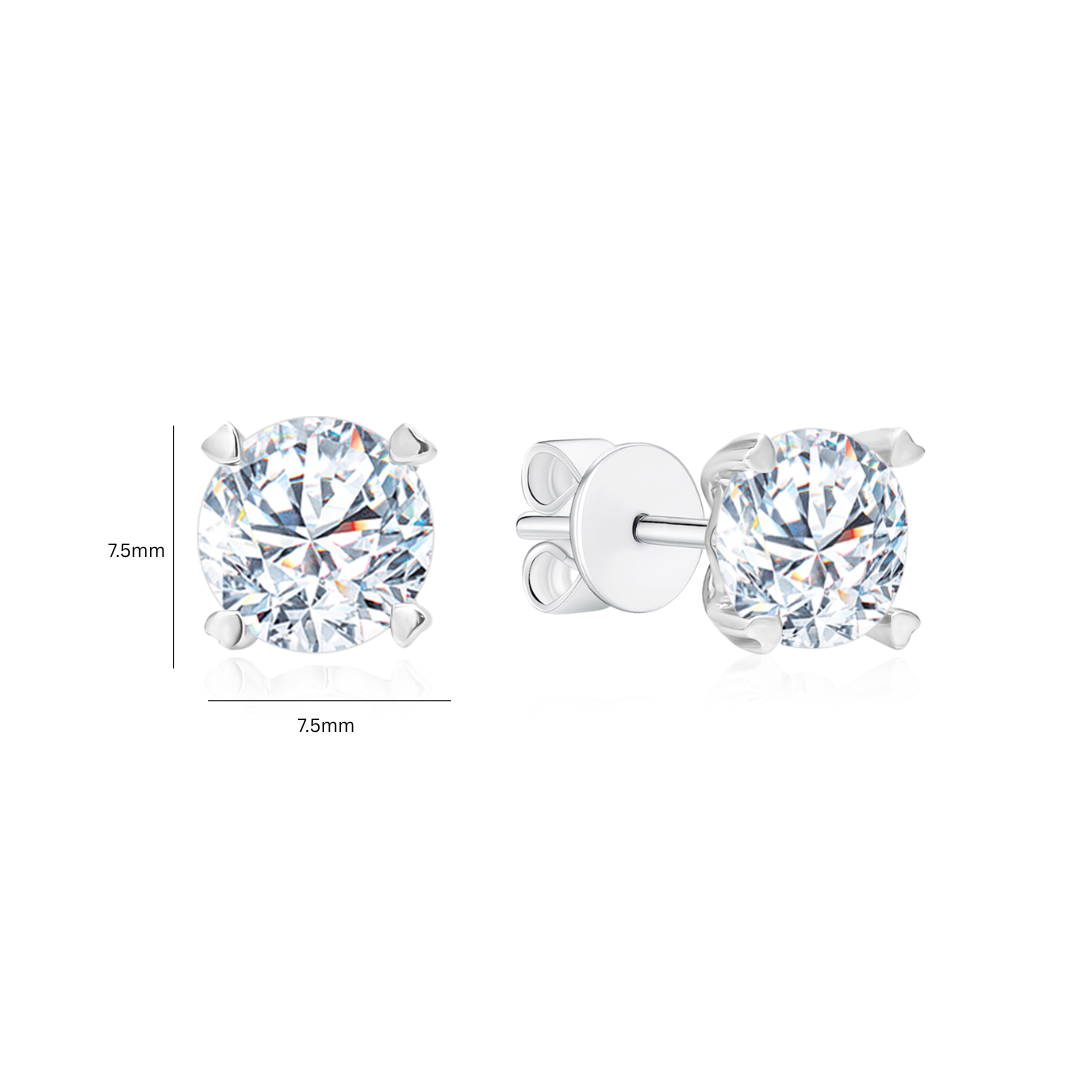 TDG 18K Gold Lab-Grown Diamond Stud Earrings with IGI Certificate