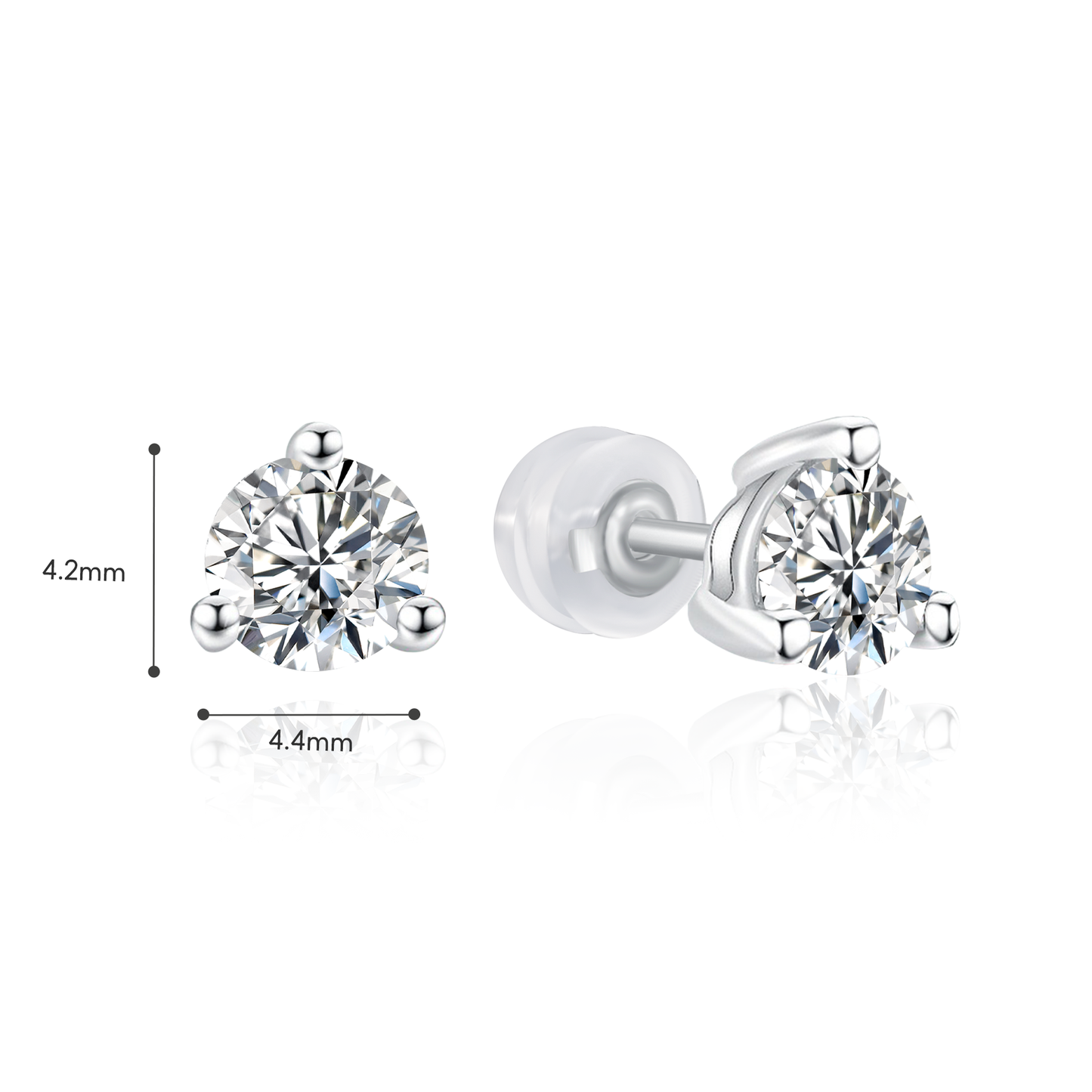 TDG Lab-Grown Diamond Stud Earrings in 10K Gold