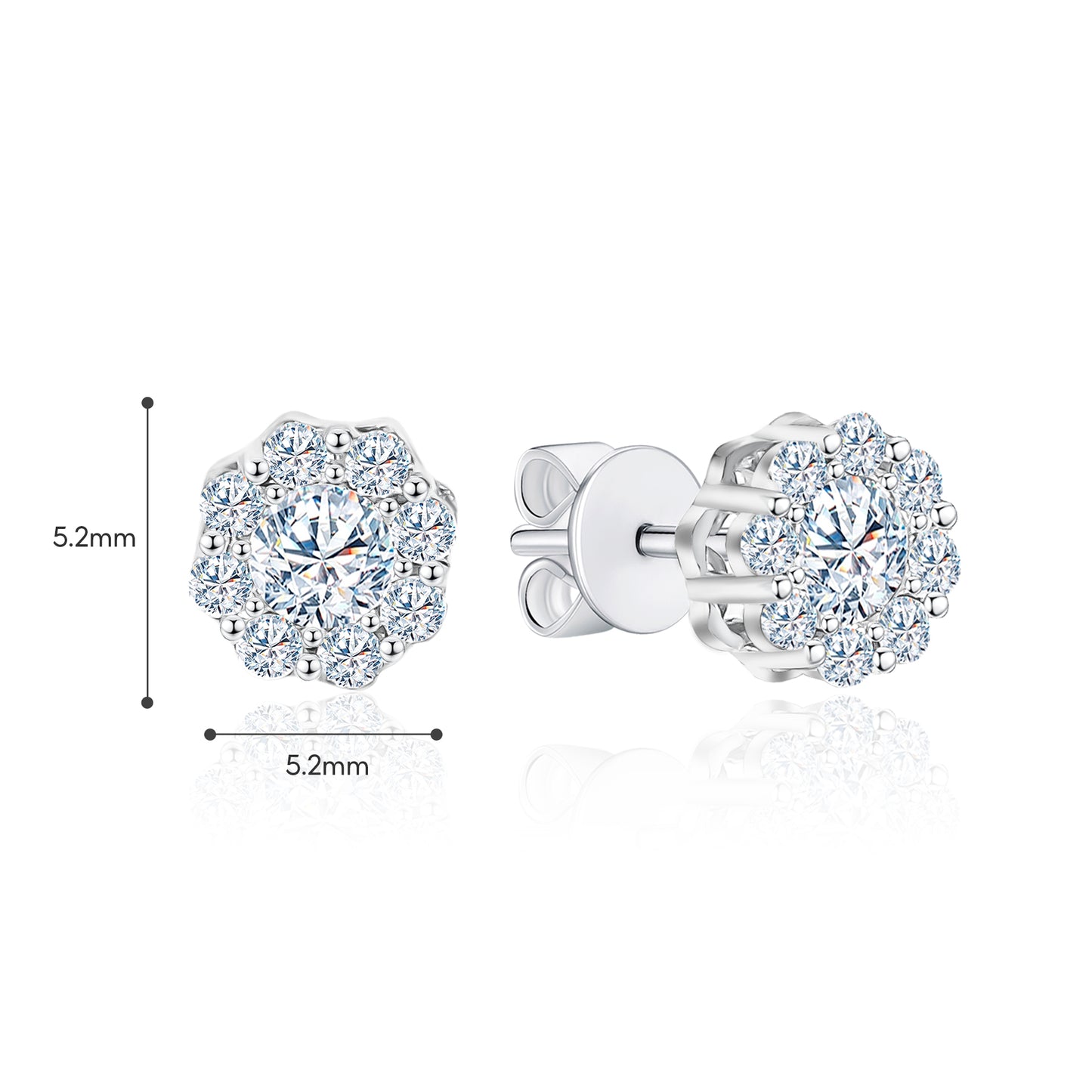 10K Gold Lab Grown Diamond Stud Earrings