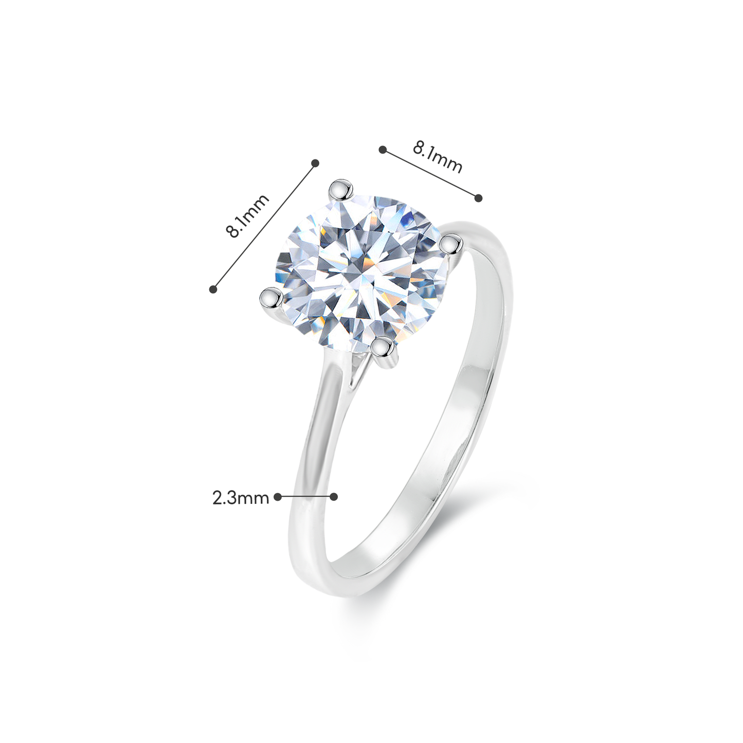 TDG 18K Gold Lab-Grown Solitaire Diamond Ring with IGI Certification