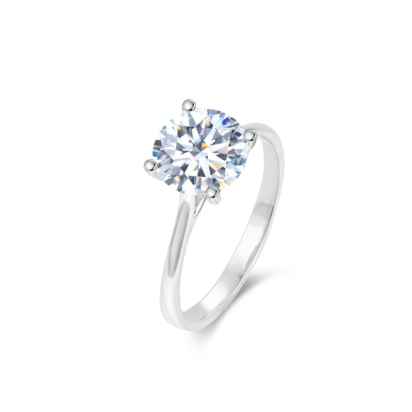 TDG 18K Gold Lab-Grown Solitaire Diamond Ring with IGI Certification