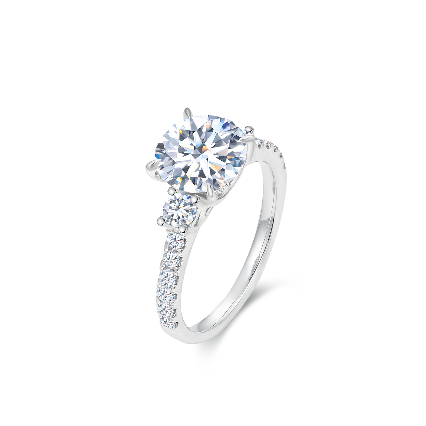 TDG 18K Lab Grown Solitaire Diamond Ring with IGI Certificate