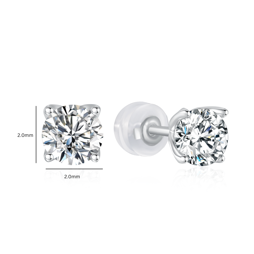 TDG 10K Lab Grown Solitaire Diamond Stud Earring