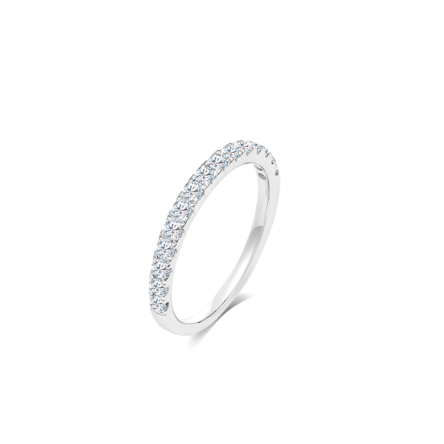 TDG 10K Gold Lab Grown Half Eternity Diamond Ring
