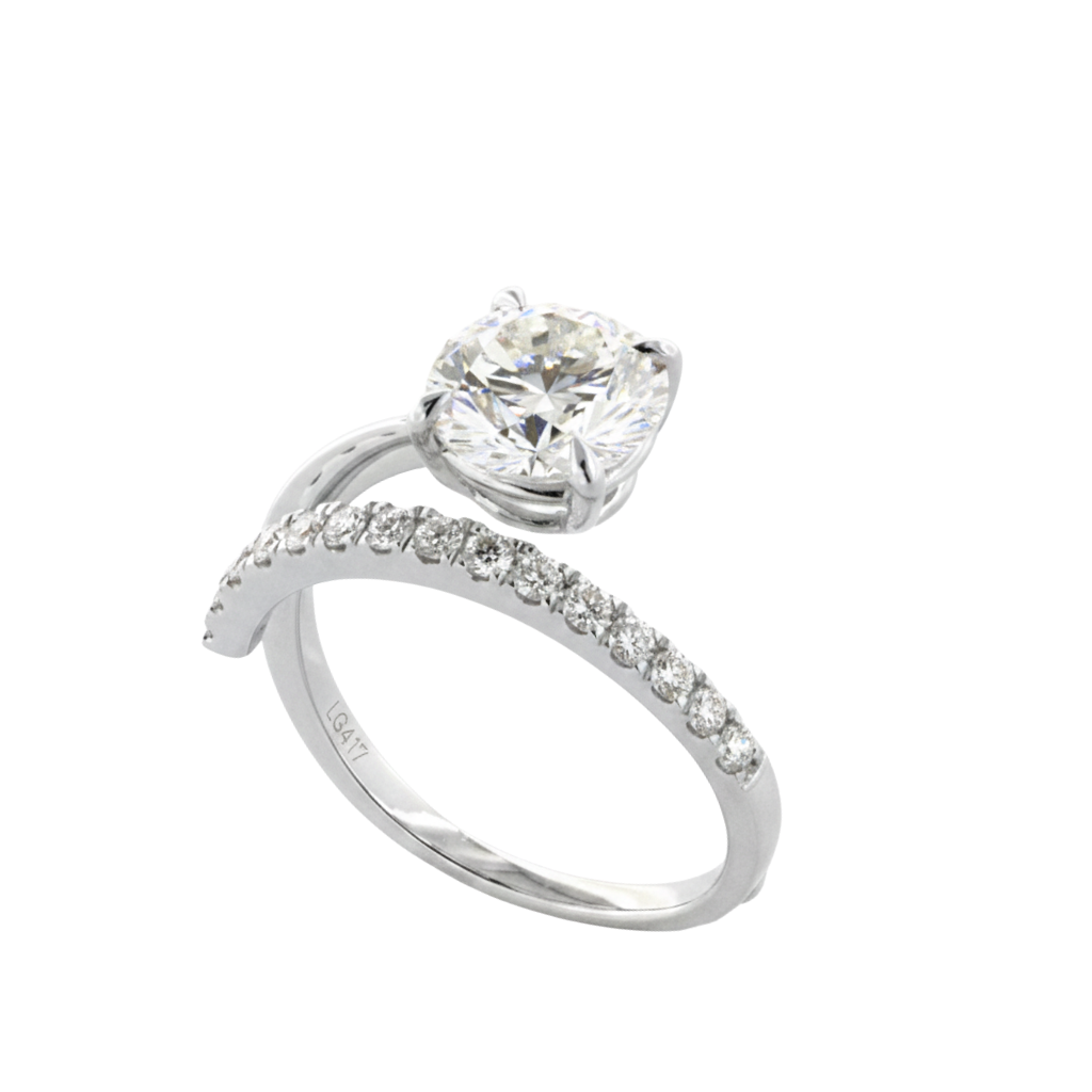 TDG 10K White Gold Lab-Grown Diamond Ring