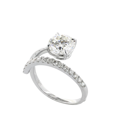 TDG 10K White Gold Lab-Grown Diamond Ring