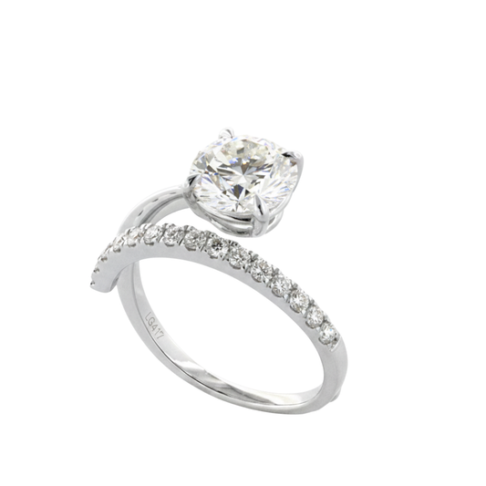 TDG 10K White Gold Lab-Grown Diamond Ring