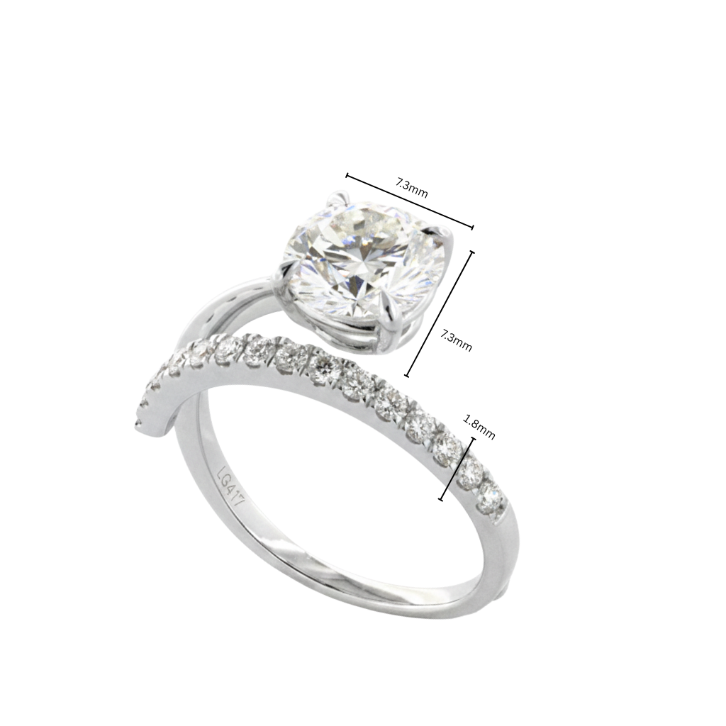 TDG 10K White Gold Lab-Grown Diamond Ring