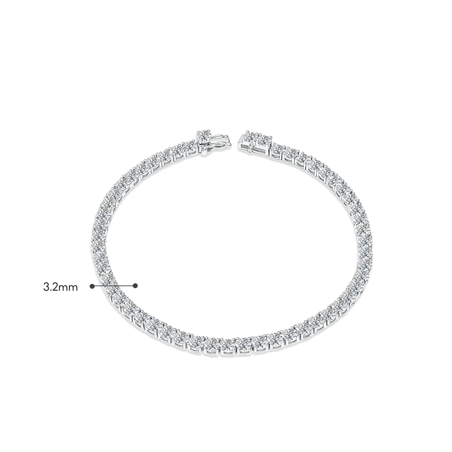 TDG 10K Gold Lab Grown Diamond Tennis Bracelet – 6TCW±