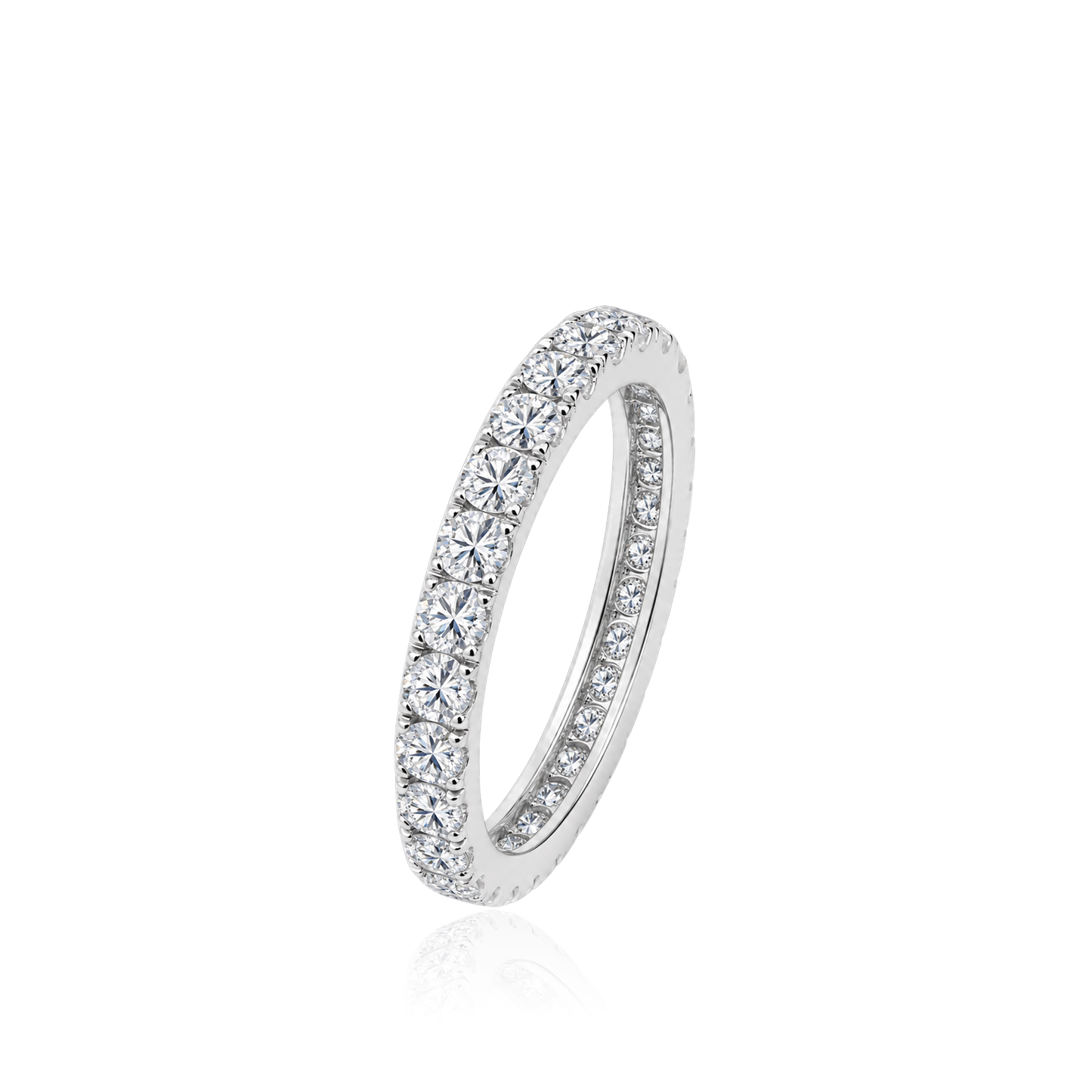 TDG 10K Gold Lab Grown Full Eternity Diamond Ring - 1.4TCW±