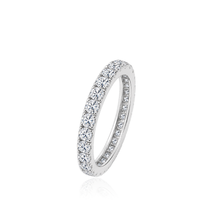 TDG 10K Gold Lab Grown Full Eternity Diamond Ring - 1.4TCW±