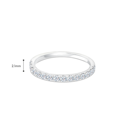 TDG 10K Gold Lab-Grown Diamond Half Eternity Ring – 0.4TCW±