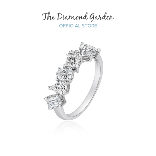 TDG 10K Gold Lab Grown Diamond Mixed Fancy Cut Ring – 1.2TCW±