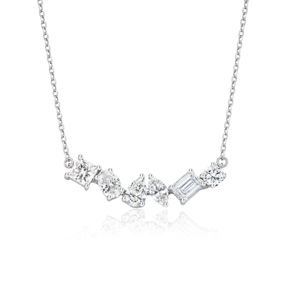TDG 10K Gold Lab Grown Diamond Mixed Fancy Cut Necklace – 1.6TCW±