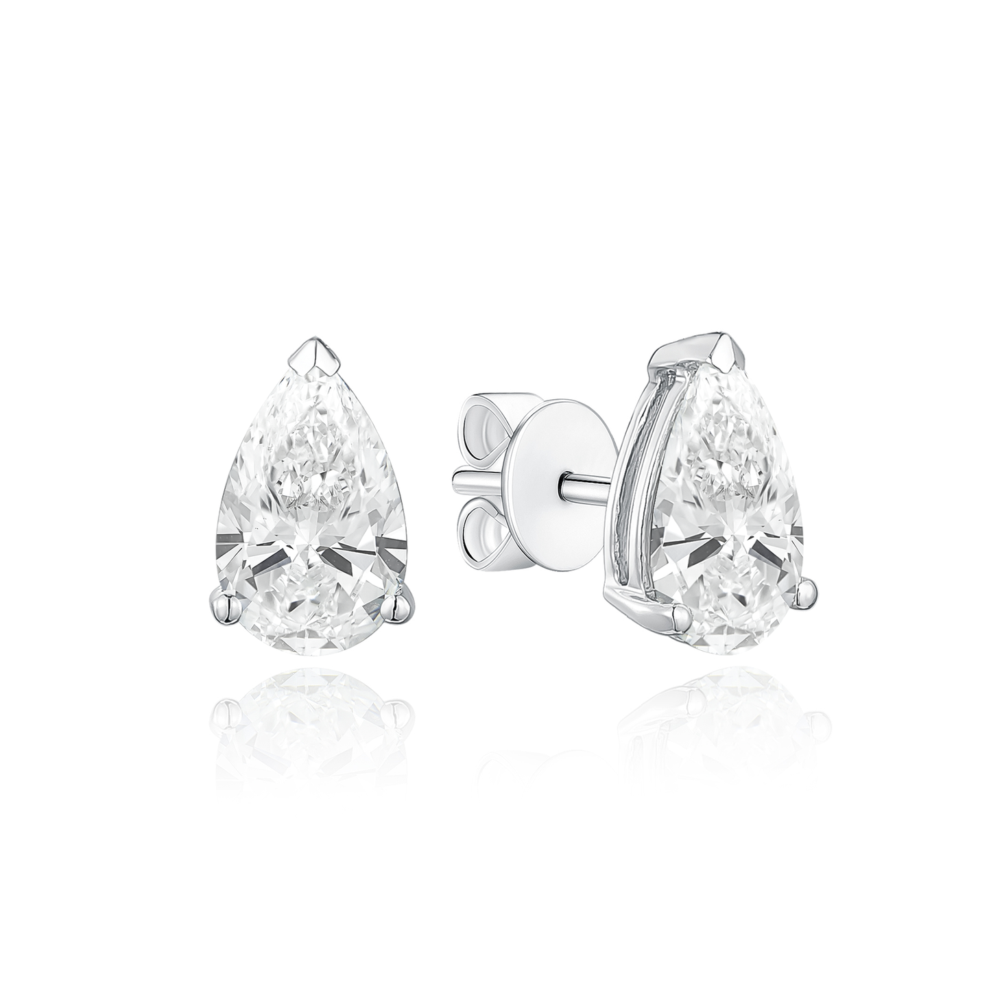 TDG 10K Gold Lab Grown Diamond Tear Drop/Pear Cut Stud Earrings – 0.7TCW±