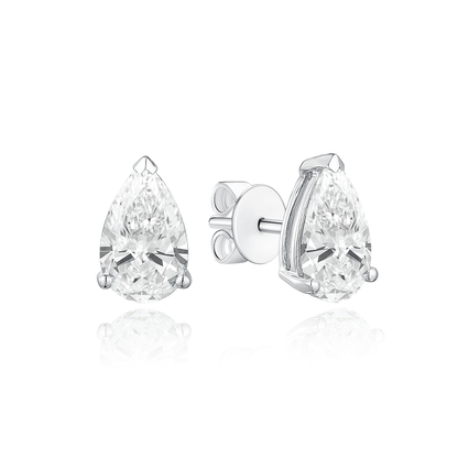 TDG 10K Gold Lab Grown Diamond Tear Drop/Pear Cut Stud Earrings – 0.7TCW±