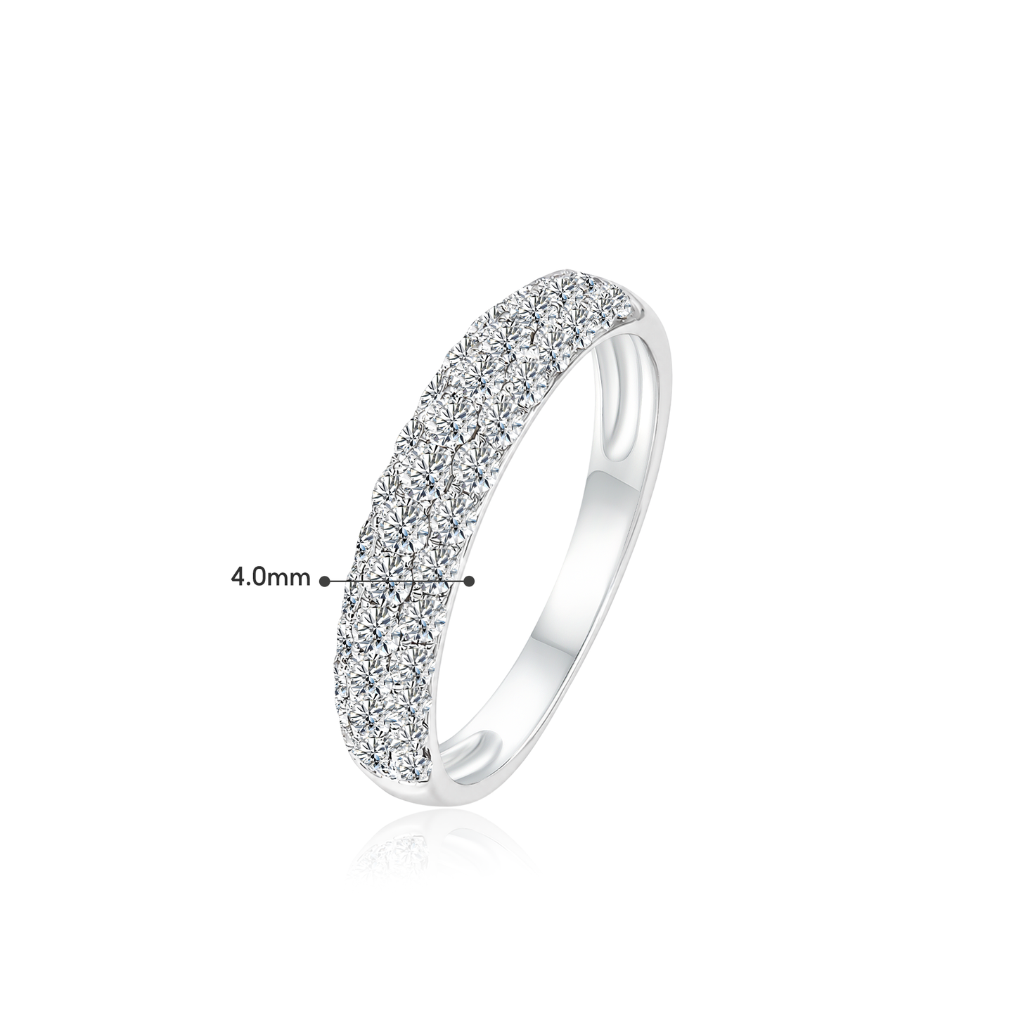 TDG 10K Gold Lab Grown Diamond Lumina Pavé Ring
