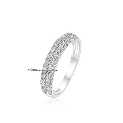 TDG 10K Gold Lab Grown Diamond Lumina Pavé Ring