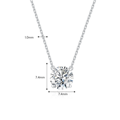 TDG 10K Gold Lab Grown Diamond Classic Solitaire Necklace – 1.5CT±