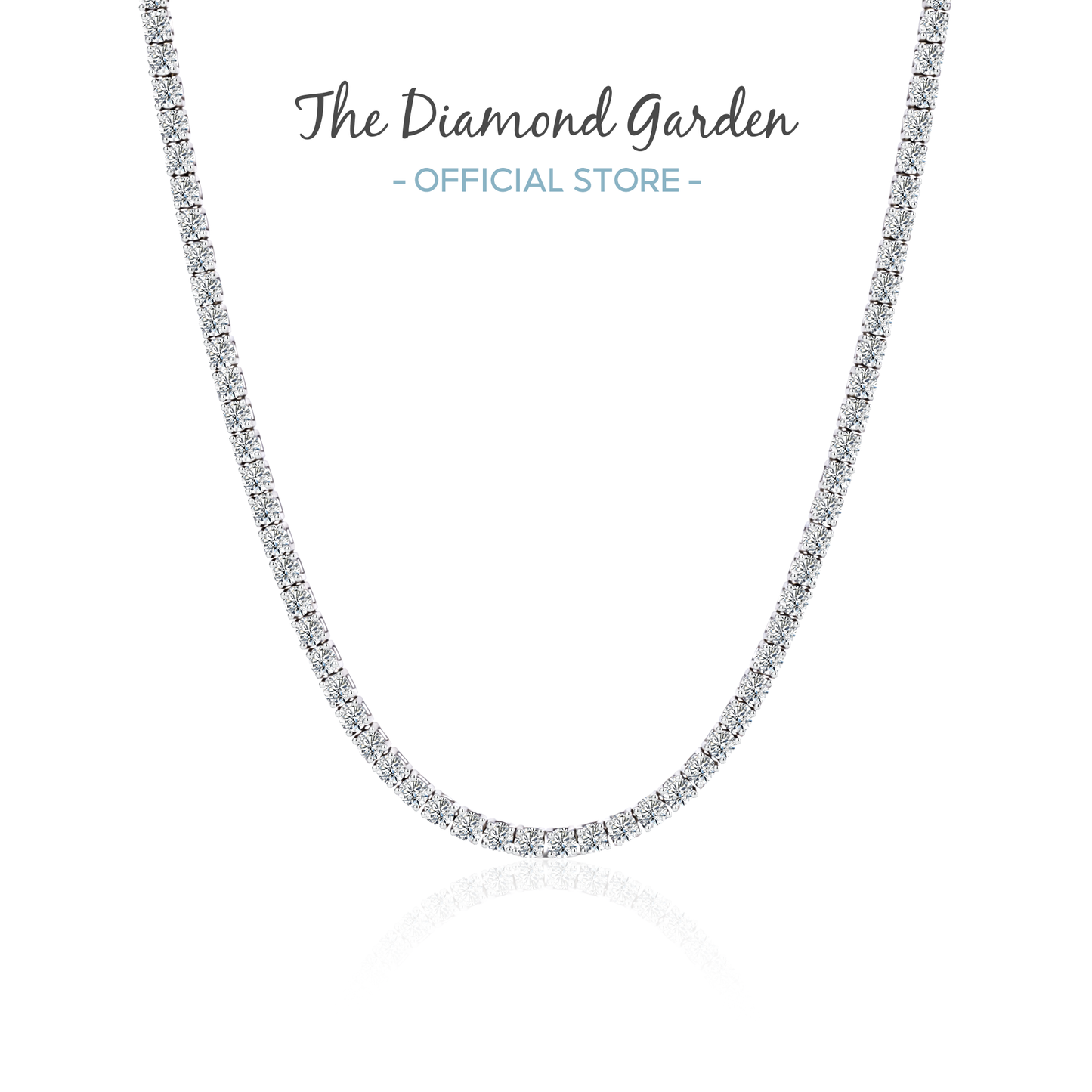 TDG 10K Gold Lab Grown Diamond Tennis Necklace – 10.3TCW±