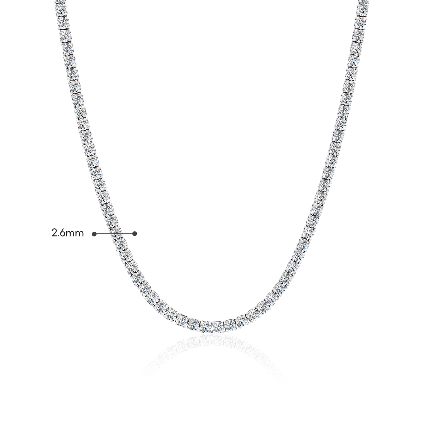 TDG 10K Gold Lab Grown Diamond Tennis Necklace – 10.3TCW±