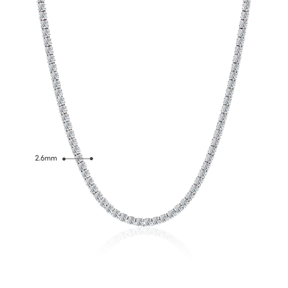 TDG 10K Gold Lab Grown Diamond Tennis Necklace – 10.3TCW±