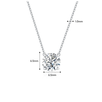 TDG 10K Gold Lab Grown Diamond 4 Prong Solitaire Necklace – 1CT±