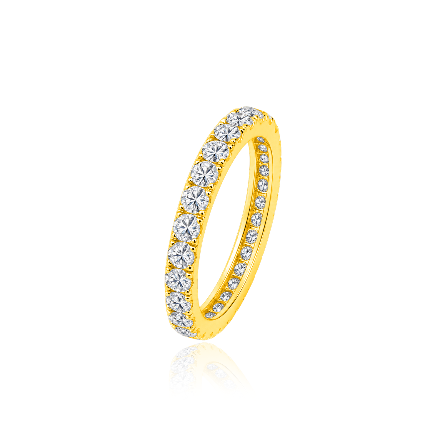 TDG 10K Gold Lab Grown Full Eternity Diamond Ring - 1.4TCW±