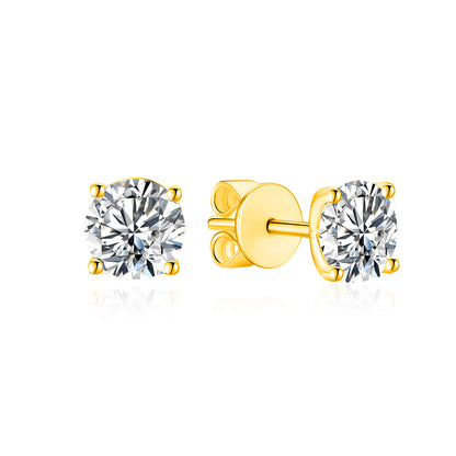 TDG 10K White Gold Lab Grown Diamond 4 Prong Stud Earrings – 1.3TCW±