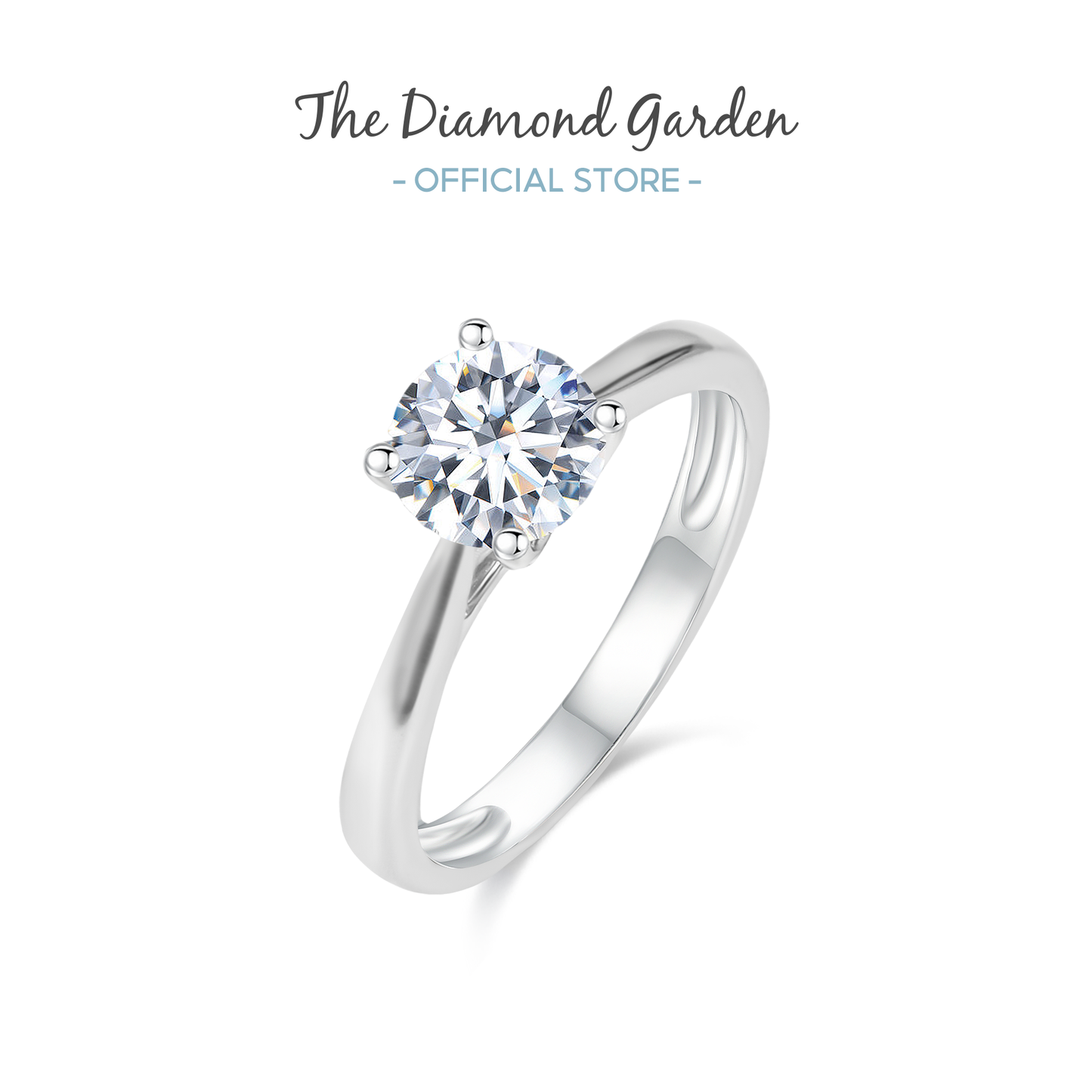 TDG 10K Gold Lab Grown Diamond Classic Solitaire Ring - 0.9CT±