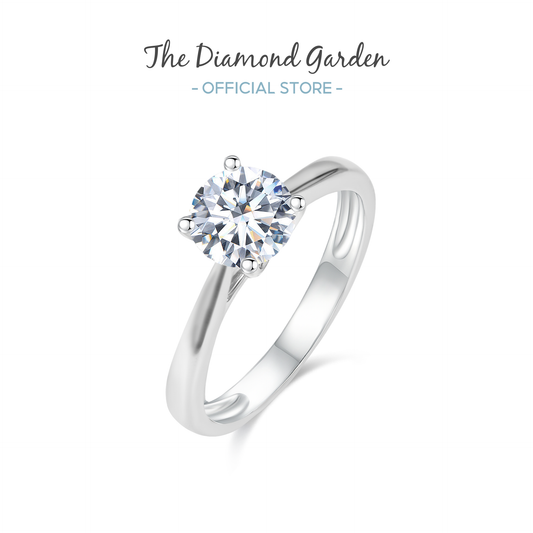 TDG 10K Gold Lab Grown Diamond Classic Solitaire Ring - 0.9CT±