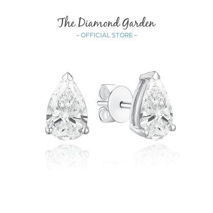 TDG 10K Gold Lab Grown Diamond Tear Drop/Pear Cut Stud Earrings – 0.7TCW±