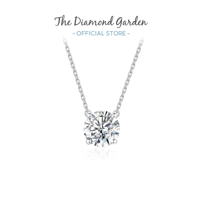 TDG 10K Gold Lab Grown Diamond 4 Prong Solitaire Necklace – 1CT±