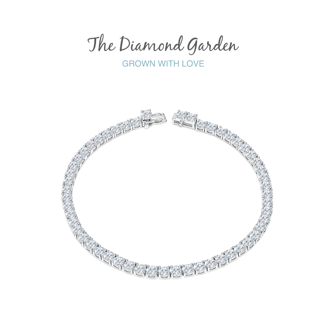 TDG Lab Grown Diamond Tennis Bracelet 10K Gold