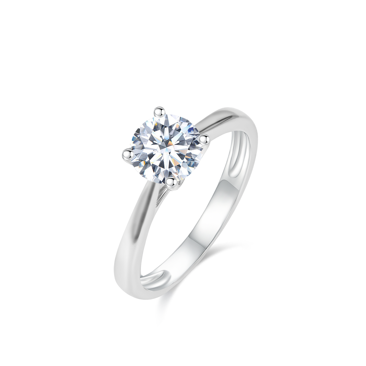 TDG 10K Gold Lab Grown Diamond Classic Solitaire Ring - 1.5CT±