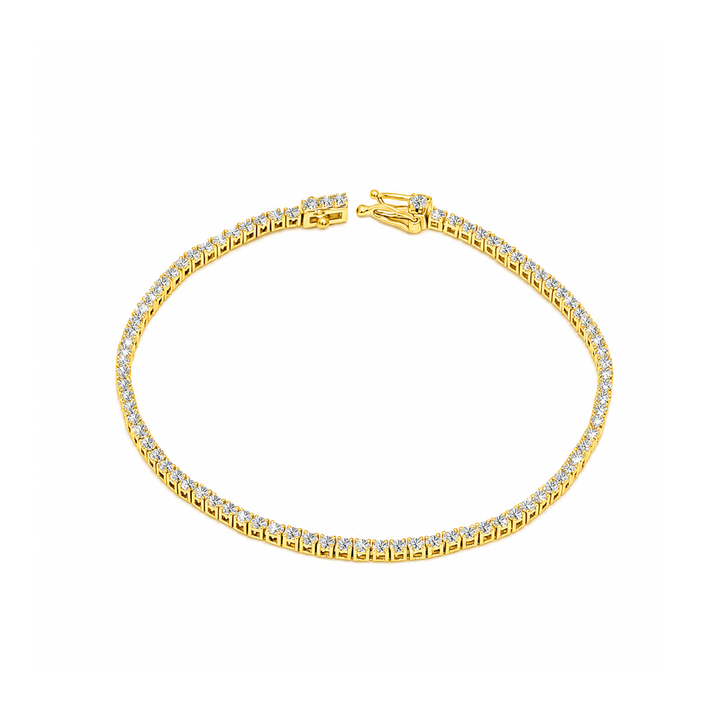 TDG 10K Gold Lab Grown Diamond Tennis Bracelet – 1.7TCW±