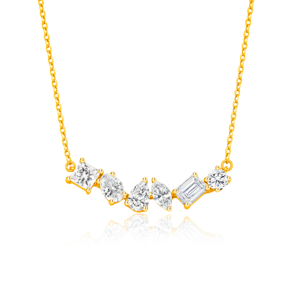TDG 10K Gold Lab Grown Diamond Mixed Fancy Cut Necklace – 1.6TCW±
