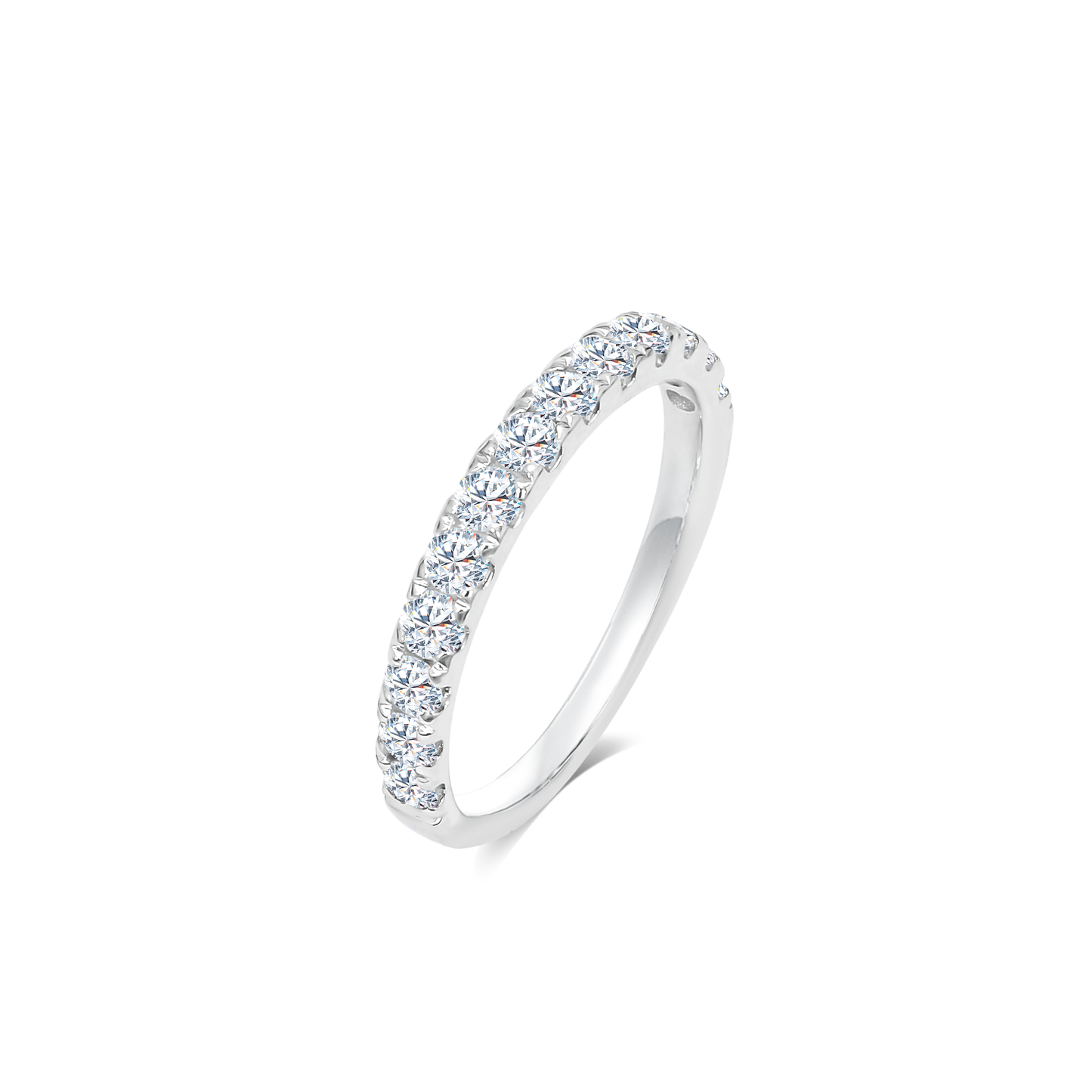 TDG 10K Gold Lab Grown Half Eternity Diamond Ring - 0.6TCW±