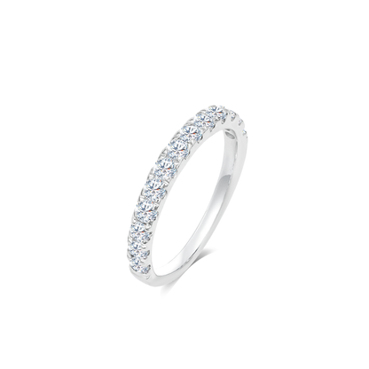 TDG 10K Gold Lab Grown Half Eternity Diamond Ring - 0.6TCW±