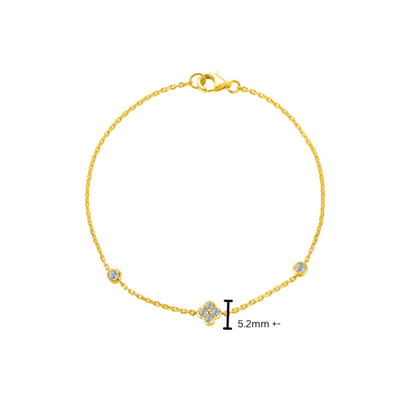 10K Gold Bezel Lab Grown Diamond Bracelet