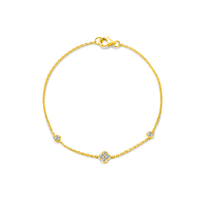 10K Gold Bezel Lab Grown Diamond Bracelet