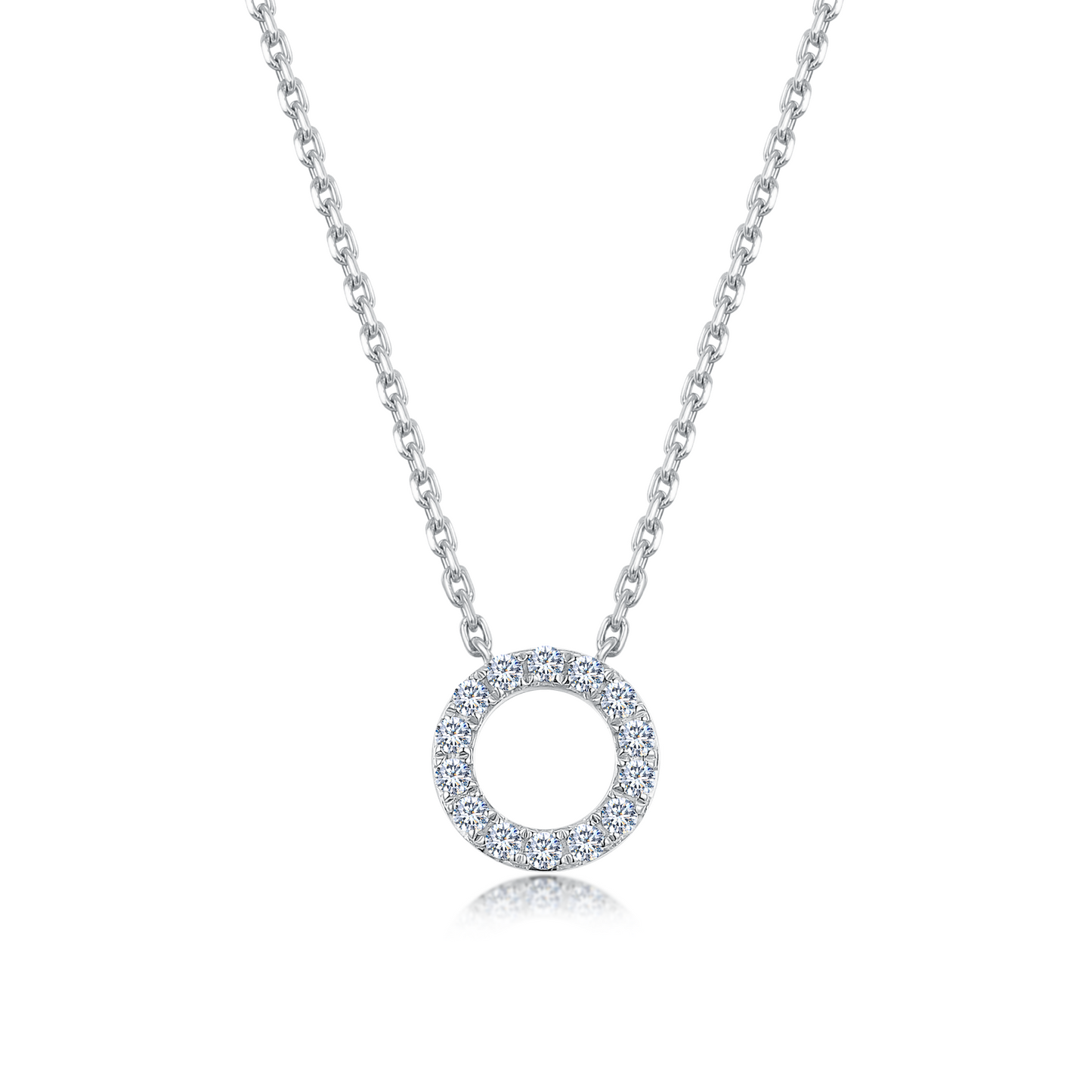 10K Gold Lab Grown Diamond Round Shaped Necklace