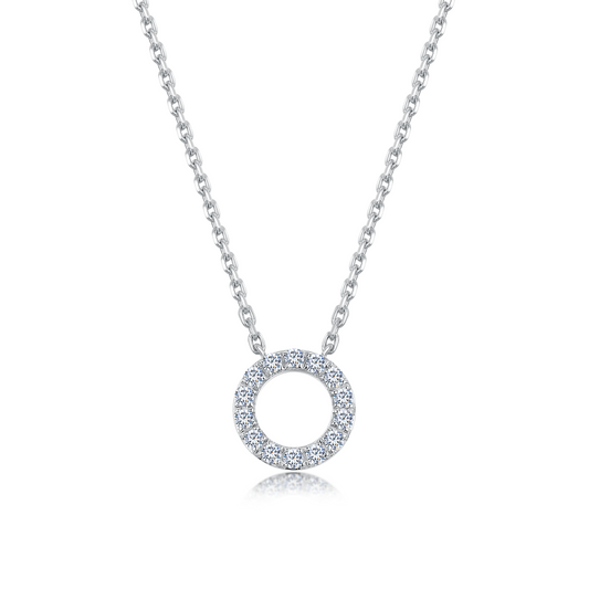 10K Gold Lab Grown Diamond Round Shaped Necklace