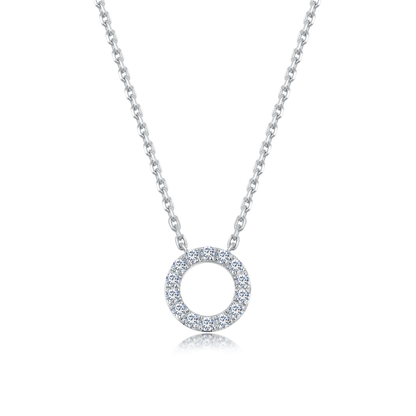 10K Gold Lab Grown Diamond Round Shaped Necklace