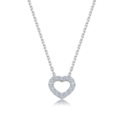 10K Gold Heartshaped Cut Lab Grown Diamond Necklace