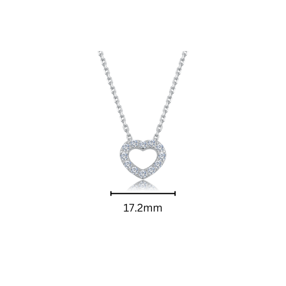 10K Gold Heartshaped Cut Lab Grown Diamond Necklace