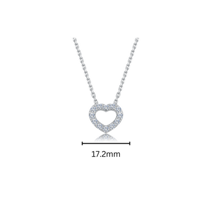 10K Gold Heartshaped Cut Lab Grown Diamond Necklace